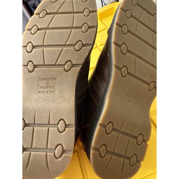 Johnston & Murphy Men's Shoes Brown Lace Up Round Toe Leather 10.5 Handcrafted - Picture 5 of 7